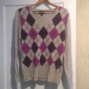 Argyle cashmere sweater